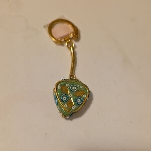 Gold Tone Italian Made Micro Mosaic Key Ring